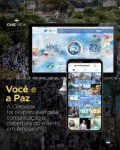 A Cineview foi a agência responsável pela cobertura completa de comunicação do 11º evento Movimento Você e a Paz, em Amparo/SP