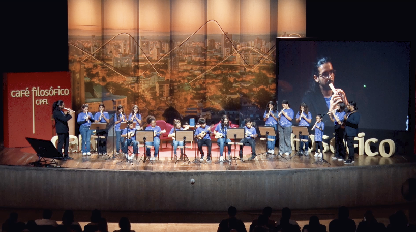 Projeto Bom de Tom no Café Filosófico CPFL Especial em Jundiaí